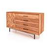 KOMMODE BREIT LEON Kernbuche - Kernbuche, Holz (144/80/45cm) - byoak