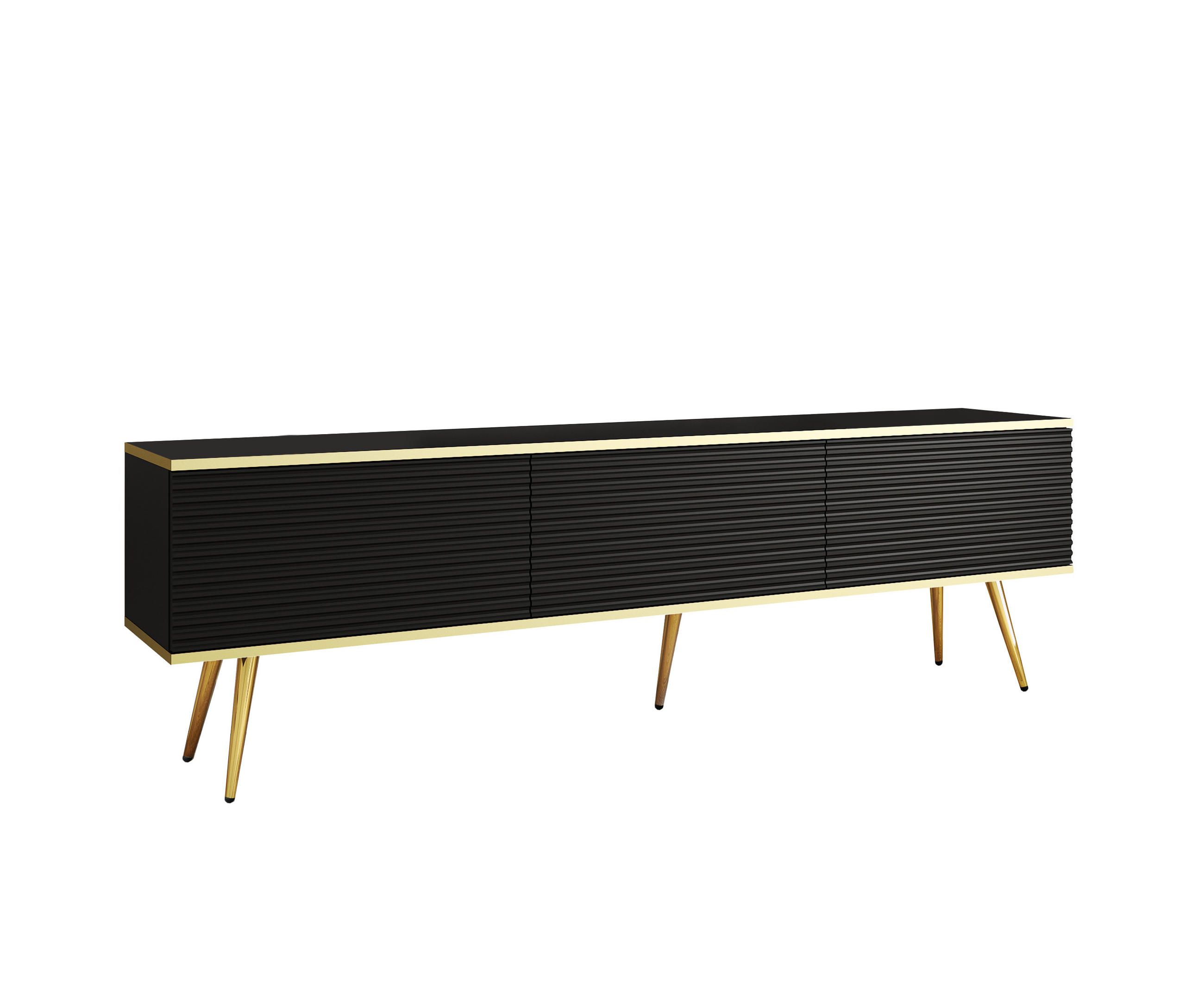 Komodee Lowboard Schwarz 175x53x32 cm