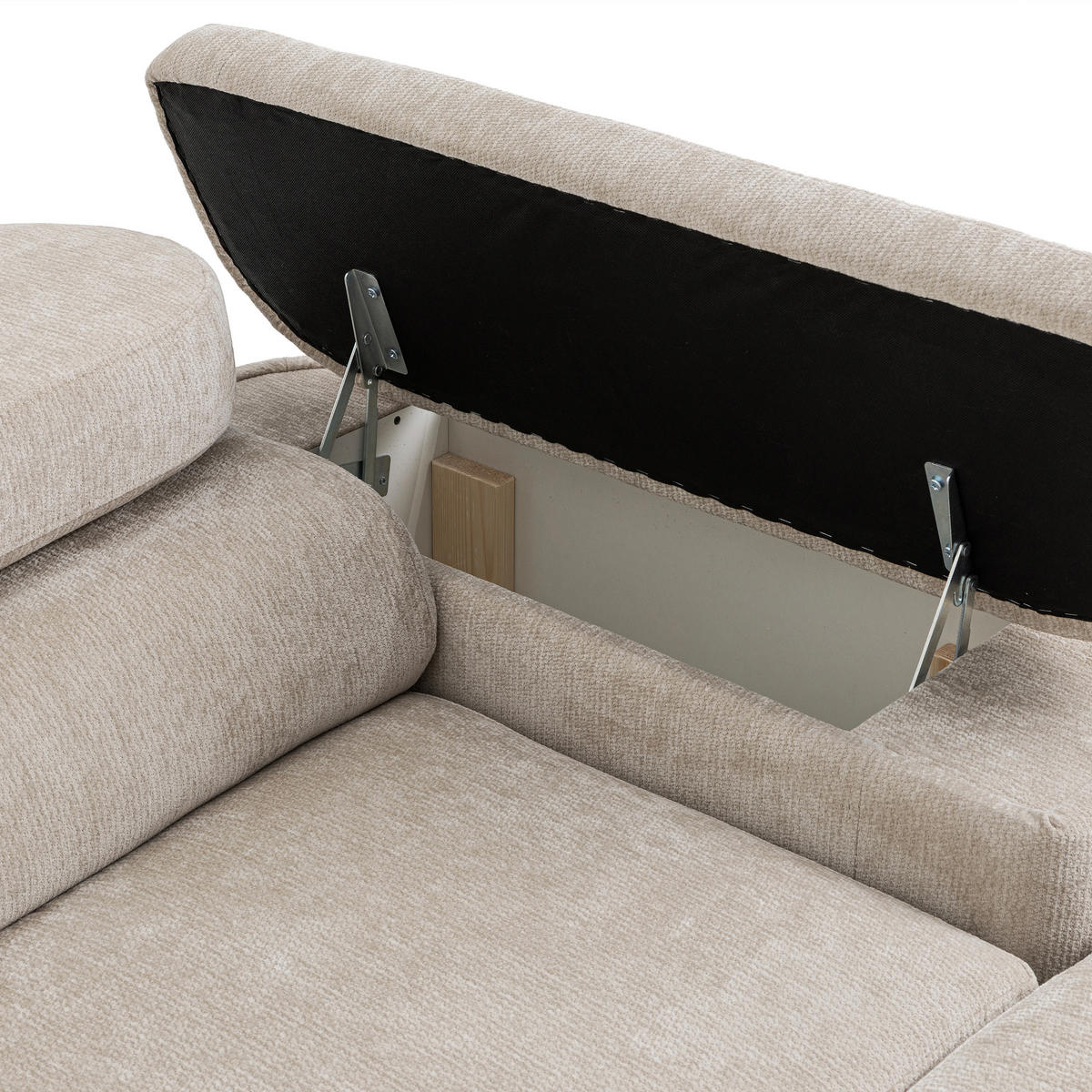 ECKSOFA Love Rechts Beige - Beige, Holz (284/205cm) - Muffo