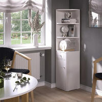 ECKREGAL Larry Weiß 30 x 135.5 cm mit Tür und Schublade - Weiß, Holzwerkstoff (30/135.5/30cm) - Vicco