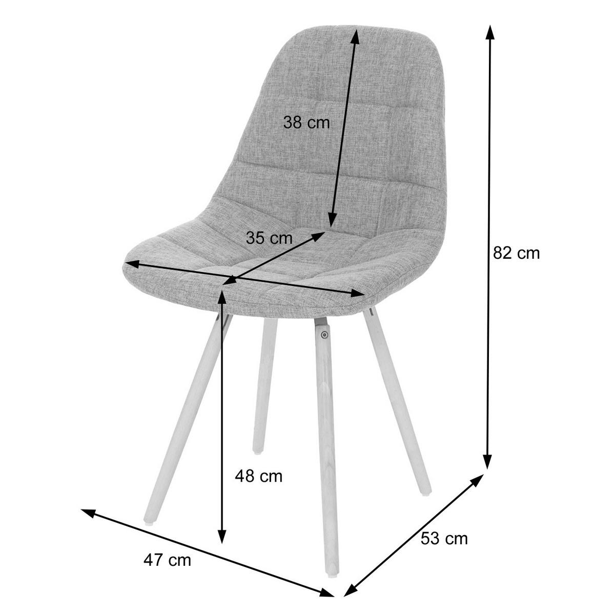 ESSZIMMERSTUHL I Braun 6er-Set - Braun, Textil (47/82/53cm) - MCW