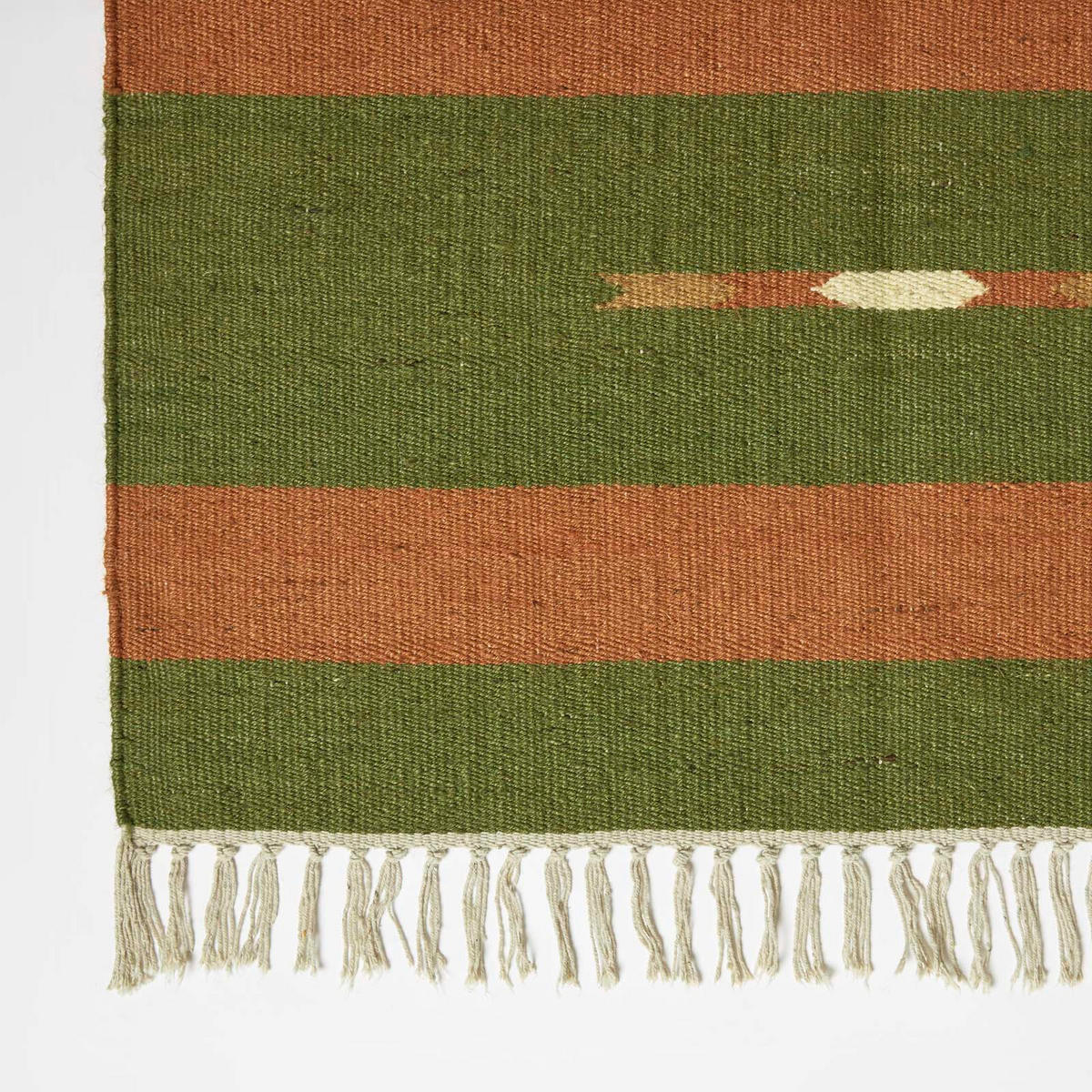 KELIM-TEPPICHLÄUFER Lundi Green 80/180 cm - Multicolor/Grün, Textil (80/180cm) - Homescapes