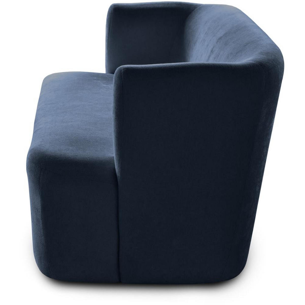 2-SITZER SOFA Nori dunkelblau velour - Schwarz/Dunkelblau, Kunststoff/Textil (150/68/72cm) - Beautysofa