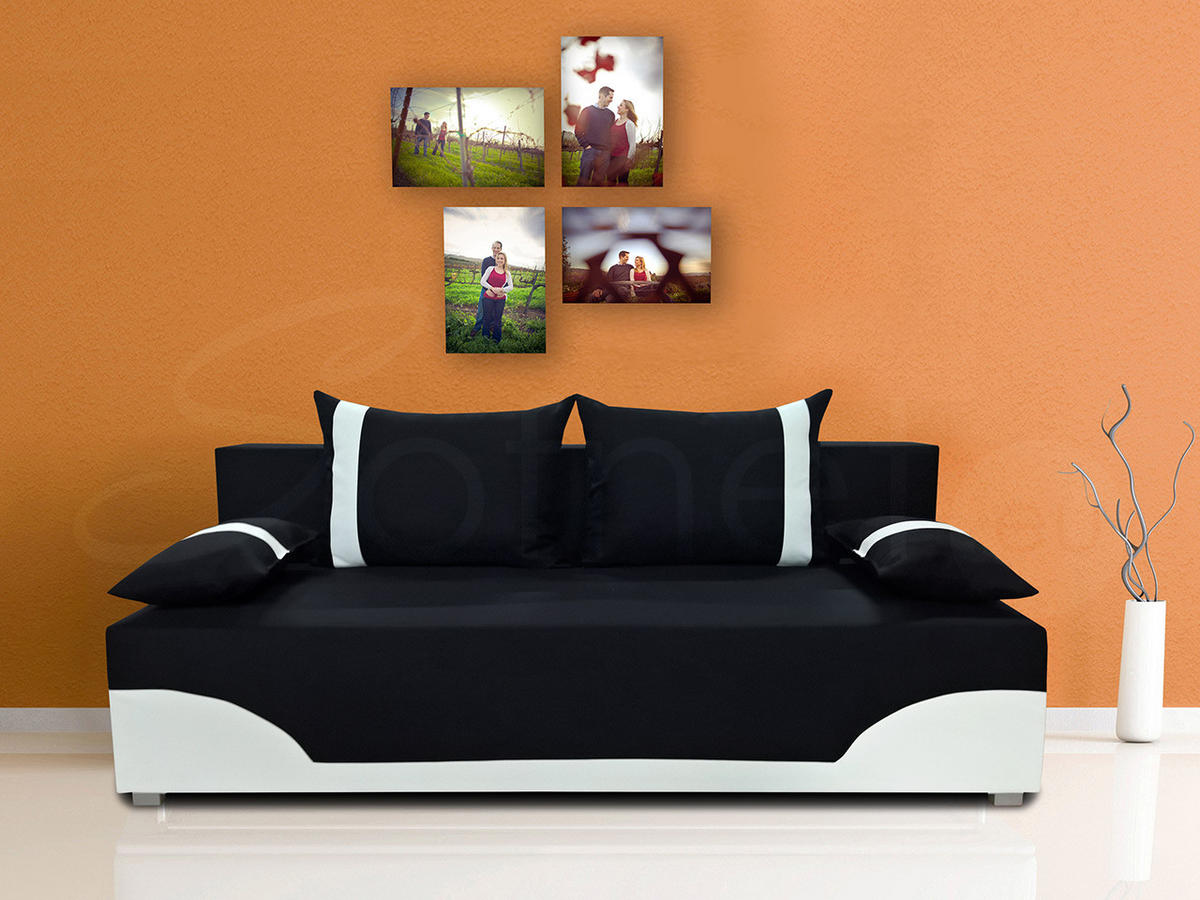 SCHLAFSOFA Dario - Silberfarben/Schwarz, Holz/Kunststoff (200/83/83cm)