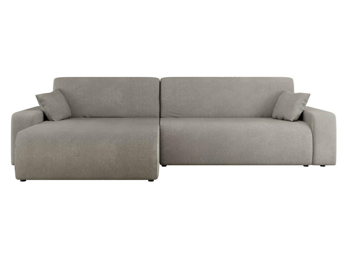 ECKSOFA Piano - Hellgrau/Schwarz, Holz/Kunststoff (274/145cm) - MIRJAN24
