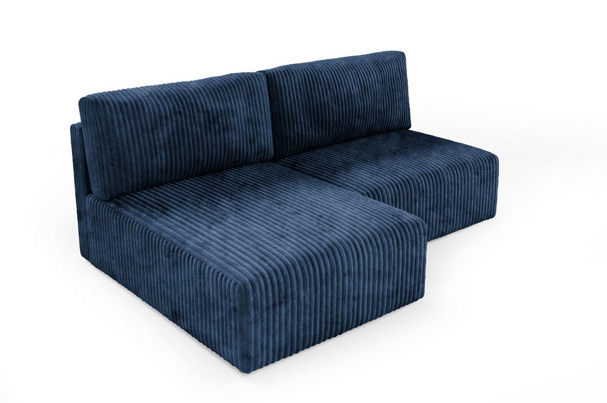 ECKSOFA Natalia Xs - Dunkelblau, Holzwerkstoff/Textil (149/210cm) - Fun Möbel