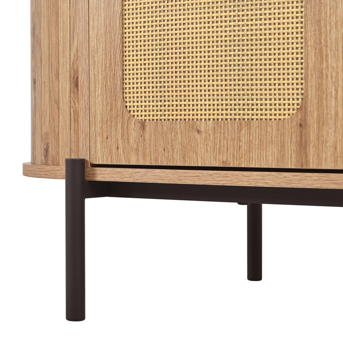 SIDEBOARD 140/38/77,5 cm Natur aus MDF mit Rattan-Türen und Schubladen - Naturfarben, Holzwerkstoff (38/77.5/140cm) - OKWISH