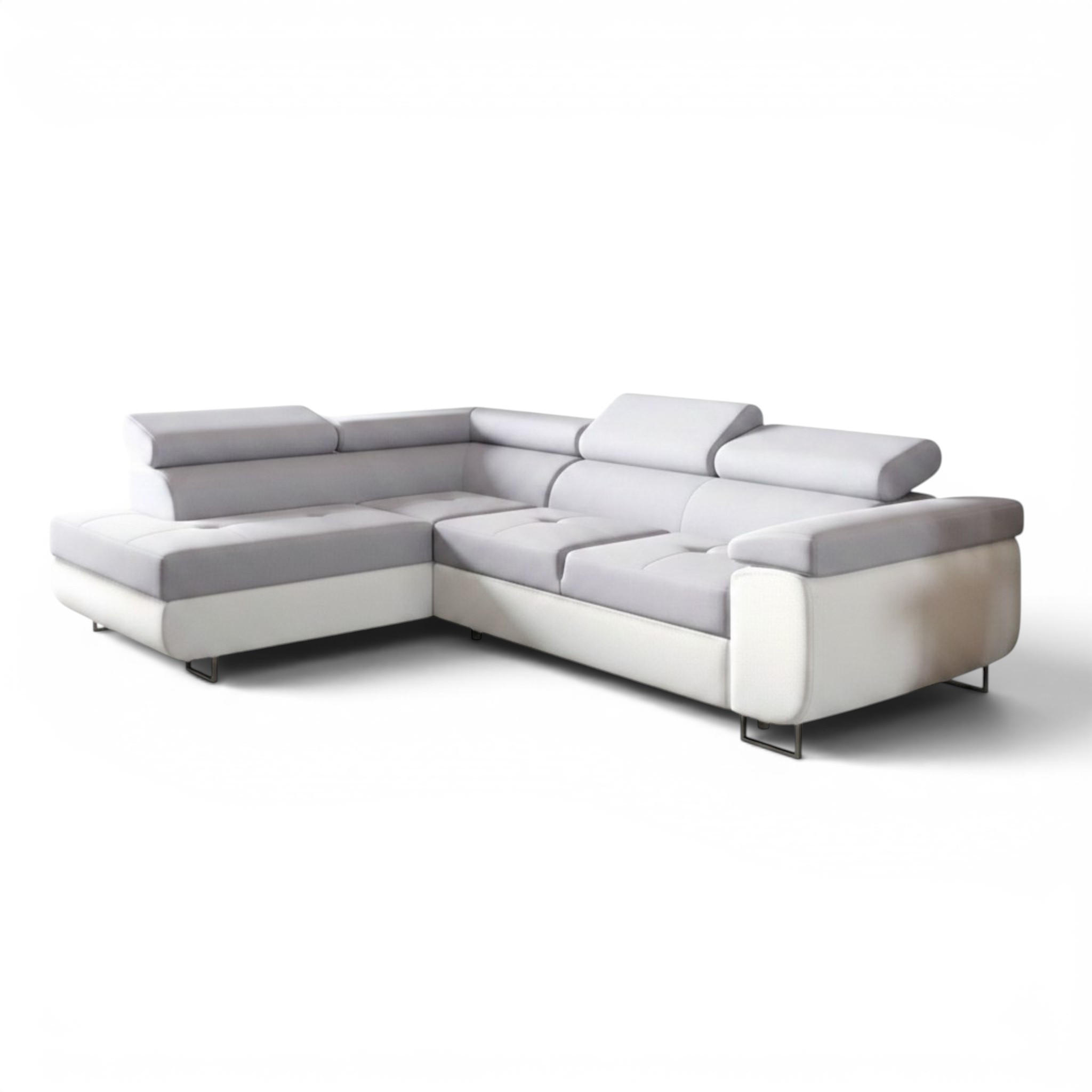 ECKSOFA Jade Mit Schlaffunktion - Hellgrau, Holzwerkstoff/Textil (202/275cm) - Fun Möbel