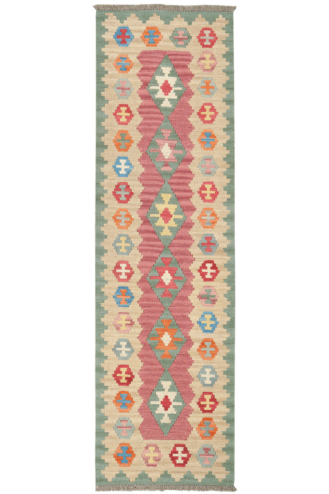 Looma Kelim-Läufer Türkis 56x193 cm