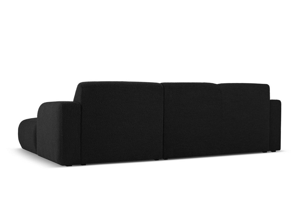 ECKSOFA rechts Molino aus Boucle schwarz 4 Sitzplätze - Schwarz, Textil (170/250cm) - Micadoni