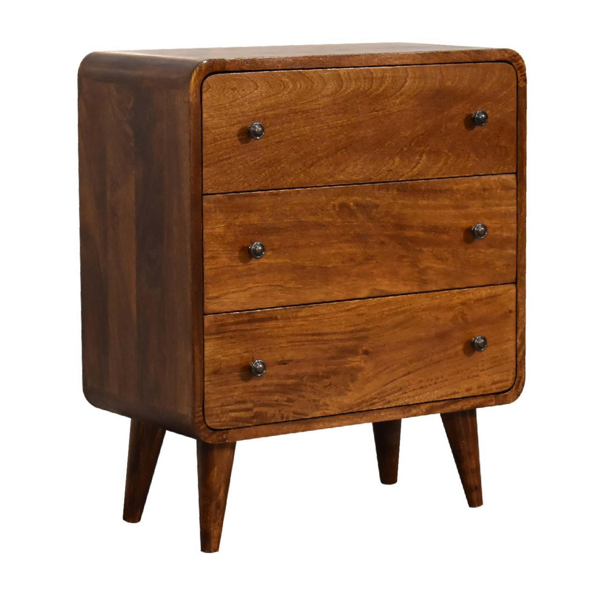 KOMMODE Mini - Beige/Messingfarben, Holz/Metall (55/65/30cm) - Artisan Furniture