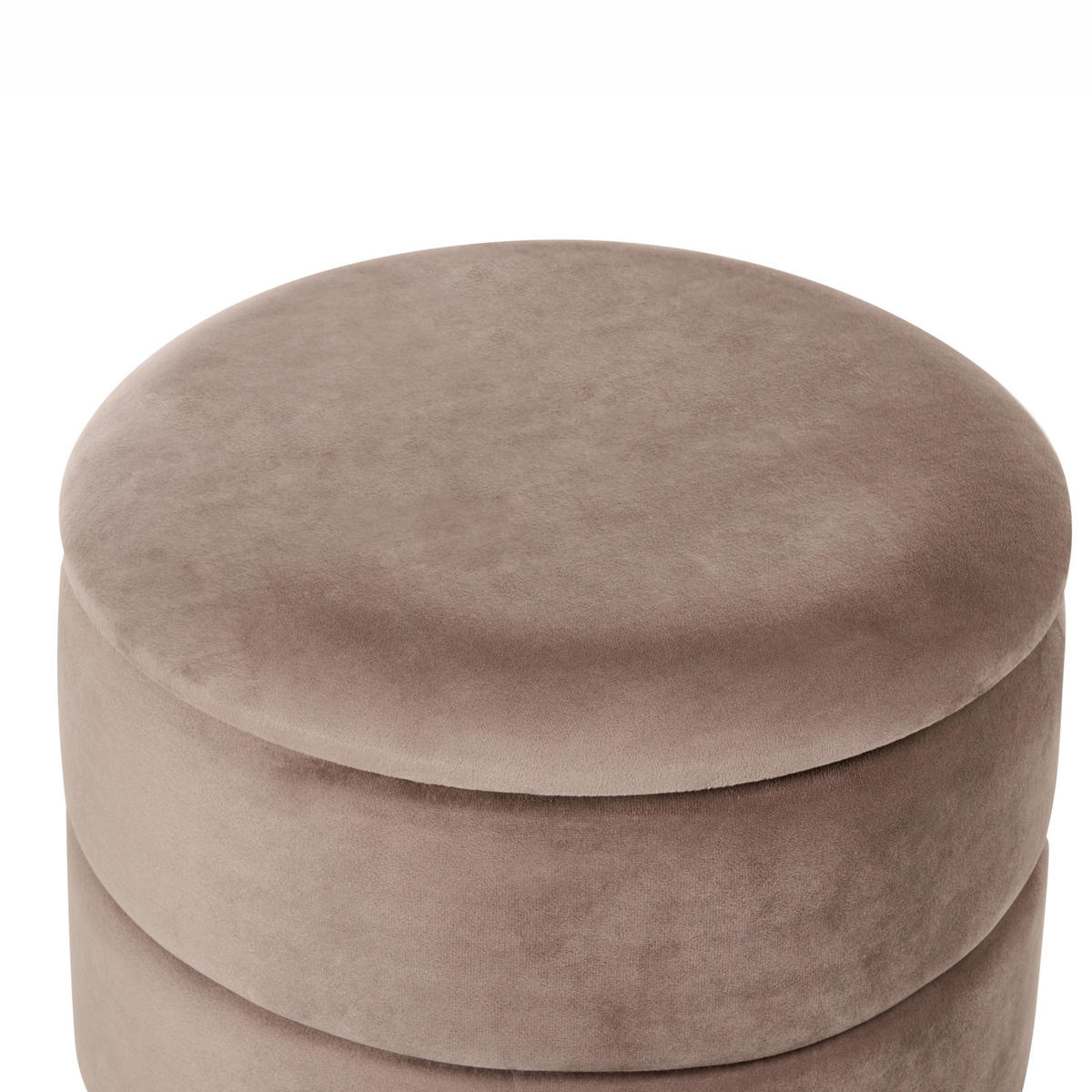 POUF Taupe Elgin - Taupe/Goldfarben, Textil (37/42/37cm) - Beliani