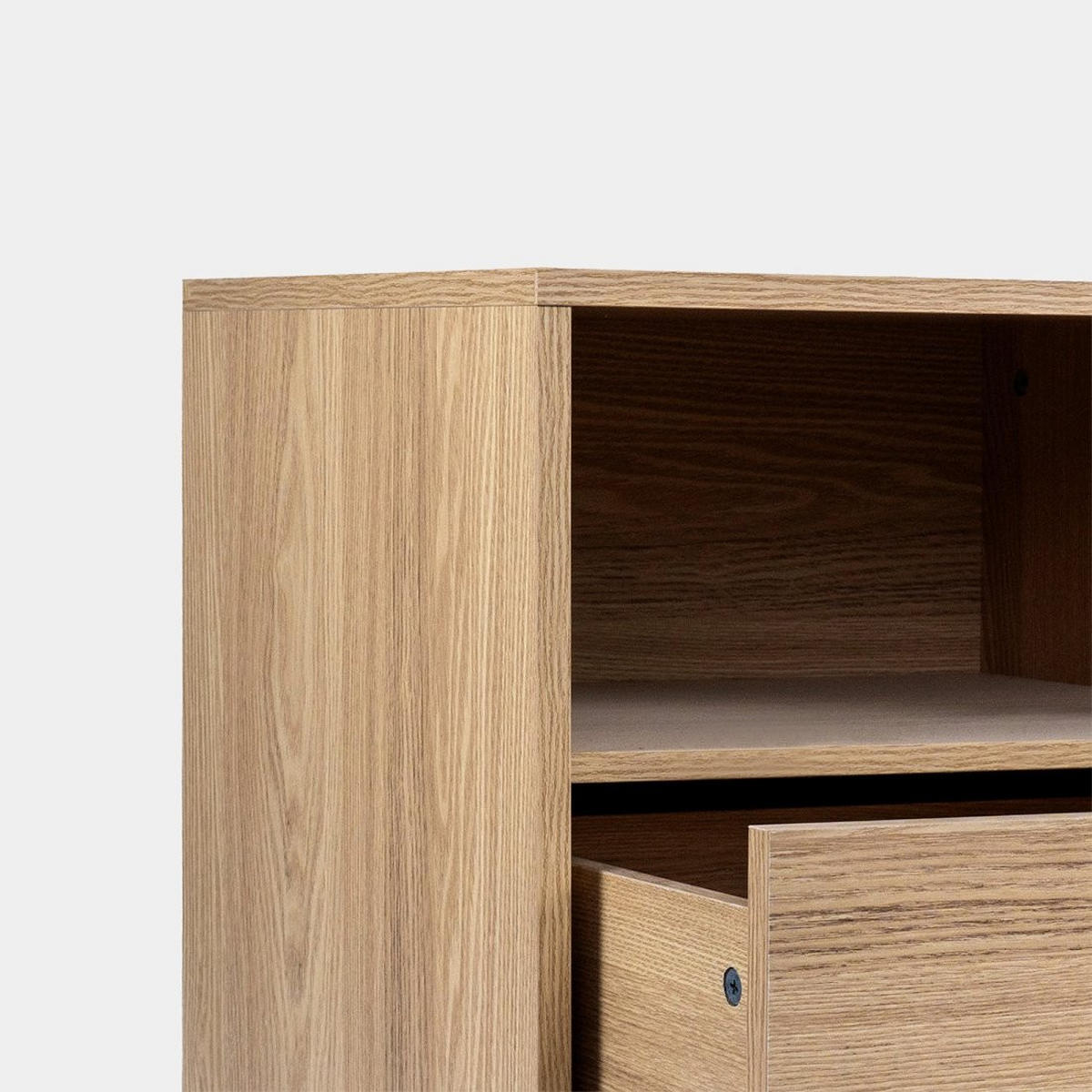 NACHTTISCH MIT 1 SCHUBLADE Remi Natürlich 45 cm x 55 cm - Naturfarben, Holzwerkstoff (45/55/40cm) - Klast Home