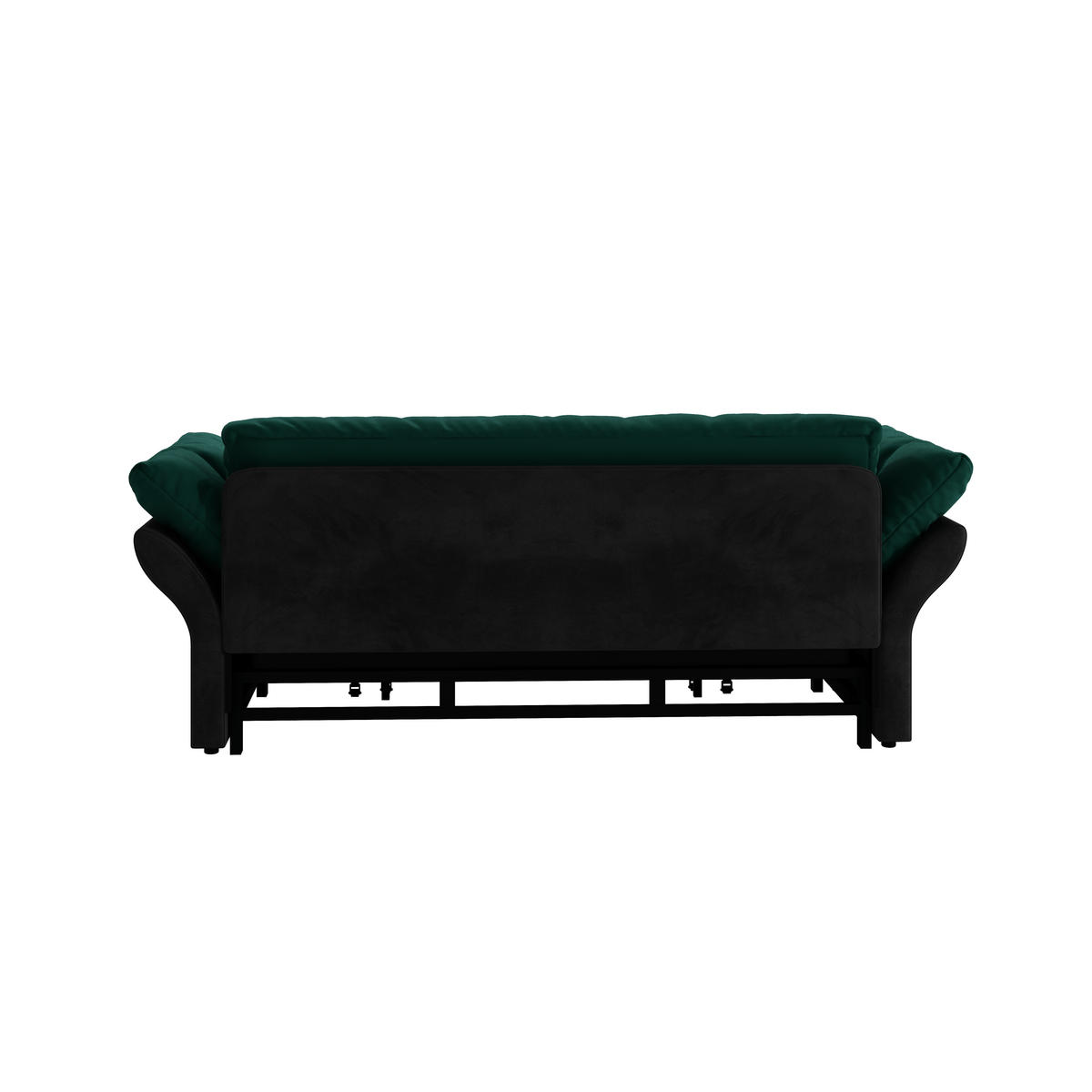 SCHLAFSOFA 190 cm 3-in-1 ausziehbar mit 2 Kissen, DE-34942, Grün - Grün, Metall (190/91/85cm) - ComfortXL