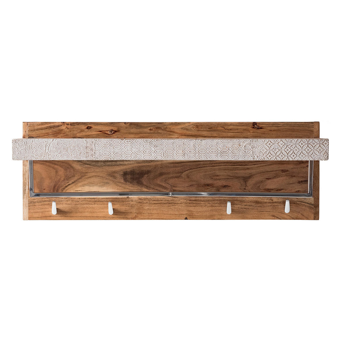 WANDGARDEROBE - Akazie massiv - Akaziefarben, Holz (90/30/25cm) - home24