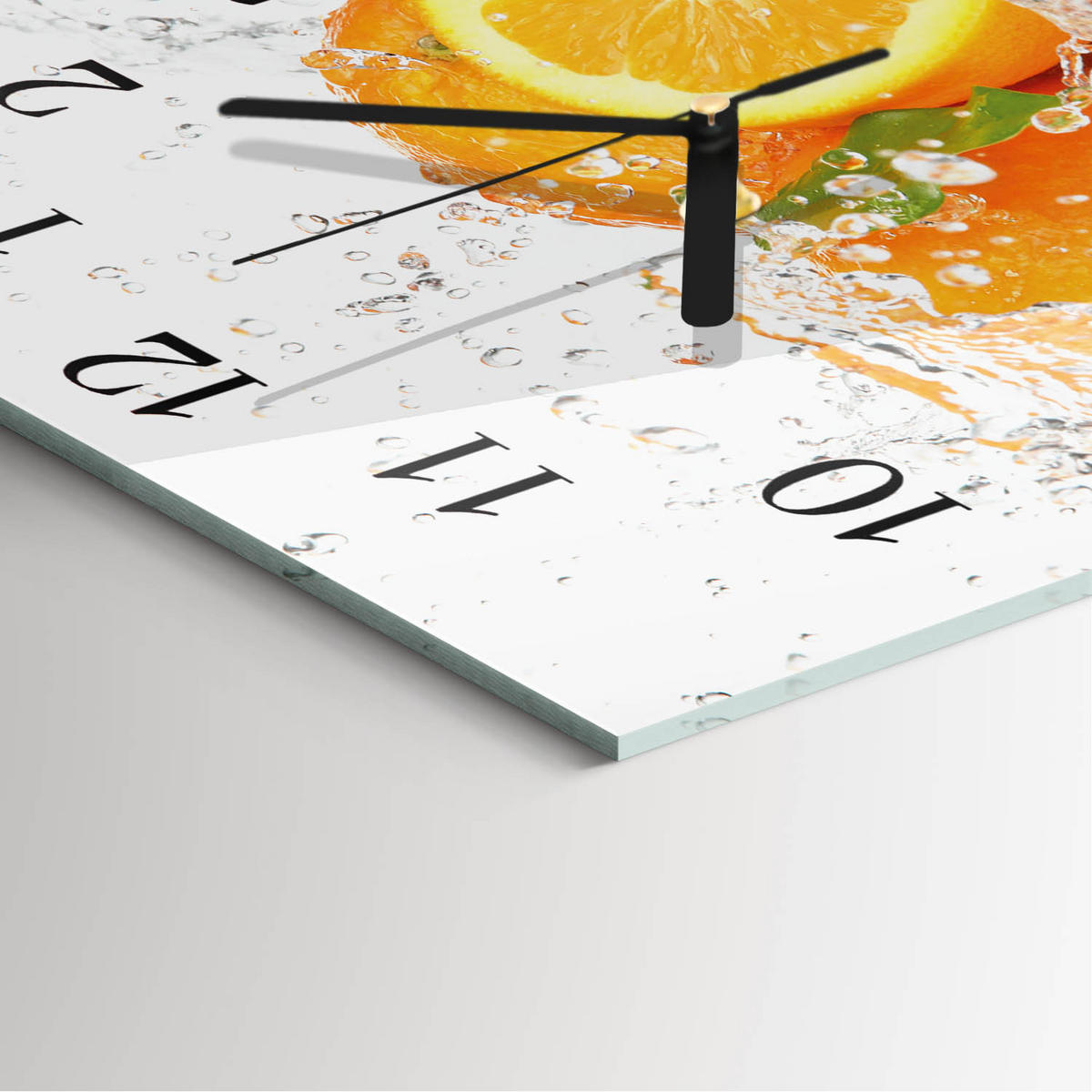 WANDUHR 30x30 cm - Orangen - Orange, Glas (30/30/0.4cm) - TULUP