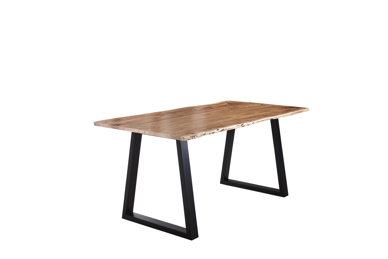 ESSTISCH LUBIN - Beige/Schwarz, Holz/Metall (100/200/77cm) - SAM