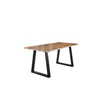 ESSTISCH LUBIN - Beige/Schwarz, Holz/Metall (100/200/77cm) - SAM