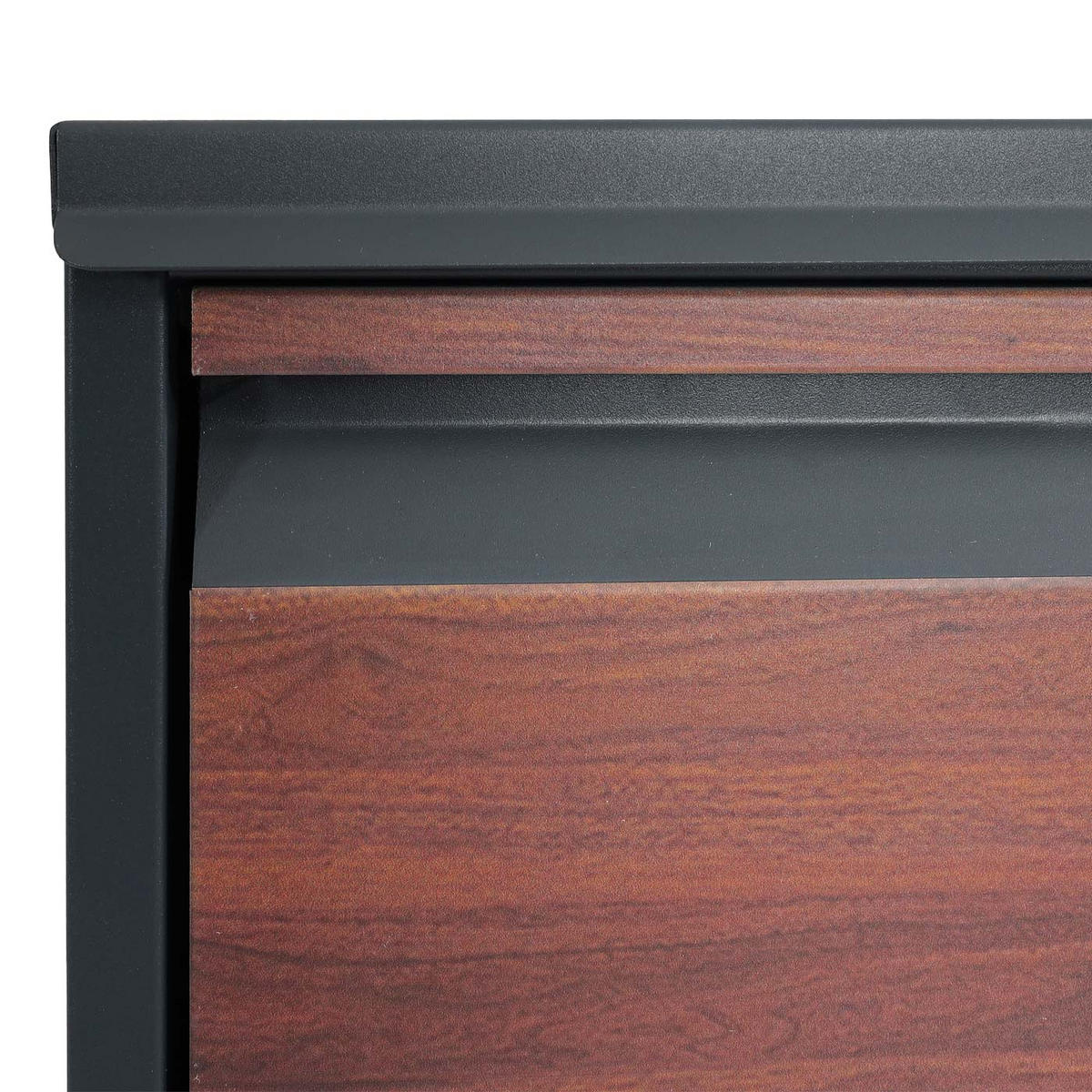 PAKETKASTEN GRÖßE XL rechteckig Anthrazit, Dunkelbraun - Anthrazit/Dunkelbraun, Metall (46/140/45cm) - MCW