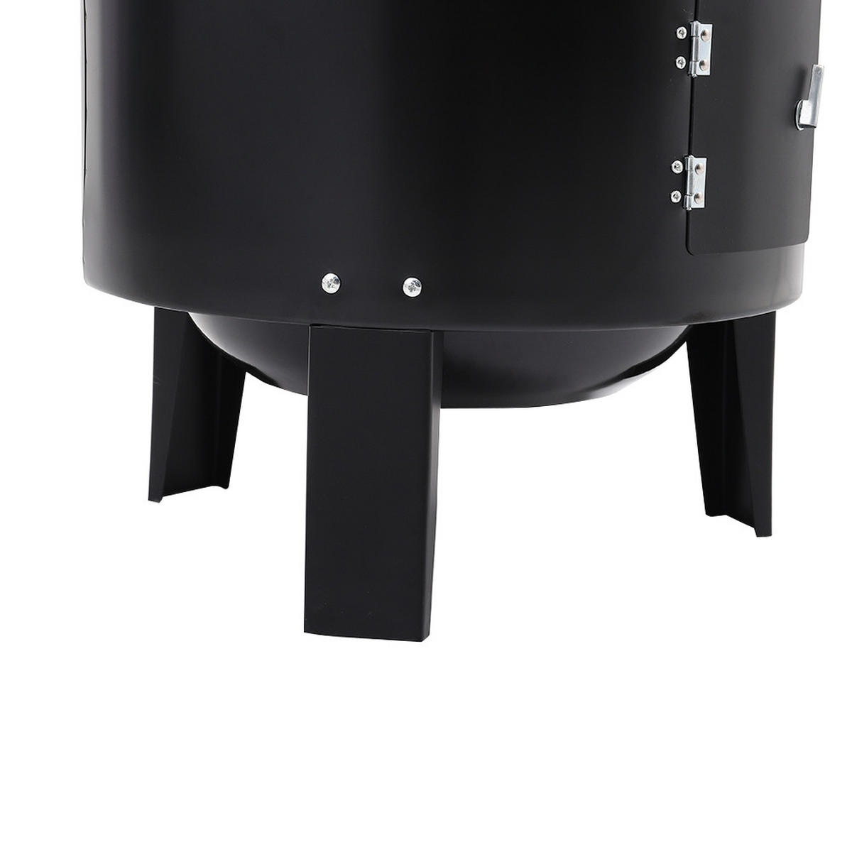 SMOKER Räuchergrill aus Stahlblech Schwarz mit 2 Prüftüren abnehmbar 40×40×80 cm - Schwarz, Metall (80/40cm) - Livingandhome