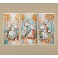 GEMÄLDE Märchenhafte Wesen Schattenfugenrahmen Beige 120x80 cm - Beige, Holz (120/80cm) - YS-art gallery