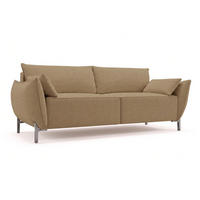 SOFA 2-Sitzer für Terrasse und Garten, Stoff Sunlight, Toffee, SUNMEE - Braun, Holz (158/90/95cm) - Kaiser Möbel