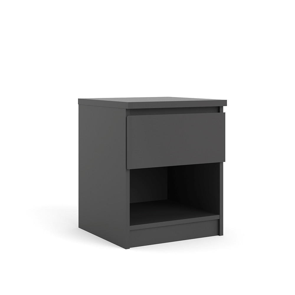 NACHTSCHRANK mattschwarz - Schwarz, Holzwerkstoff (40/50/40cm) - ebuy24