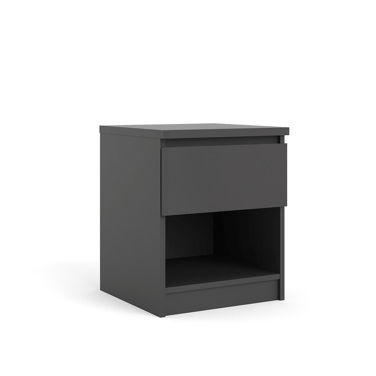 NACHTSCHRANK mattschwarz - Schwarz, Holzwerkstoff (40/50/40cm) - ebuy24