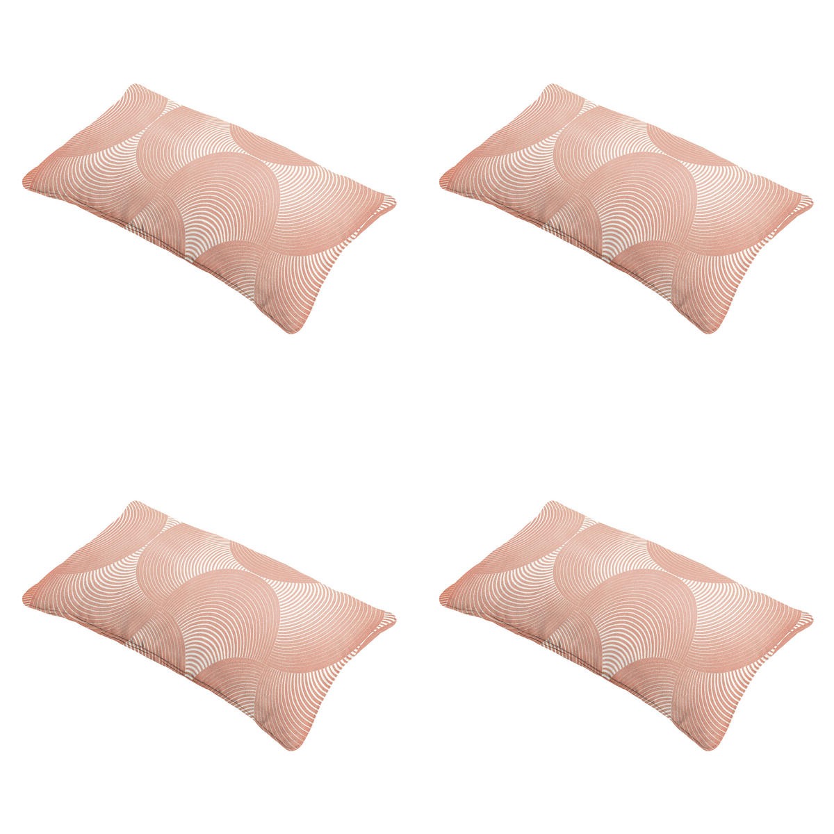 DEKORATIONSKISSEN Napels - Rosa - 30/50/10 cm - 4er-Set - Pink, Textil (50/30cm) - Madison