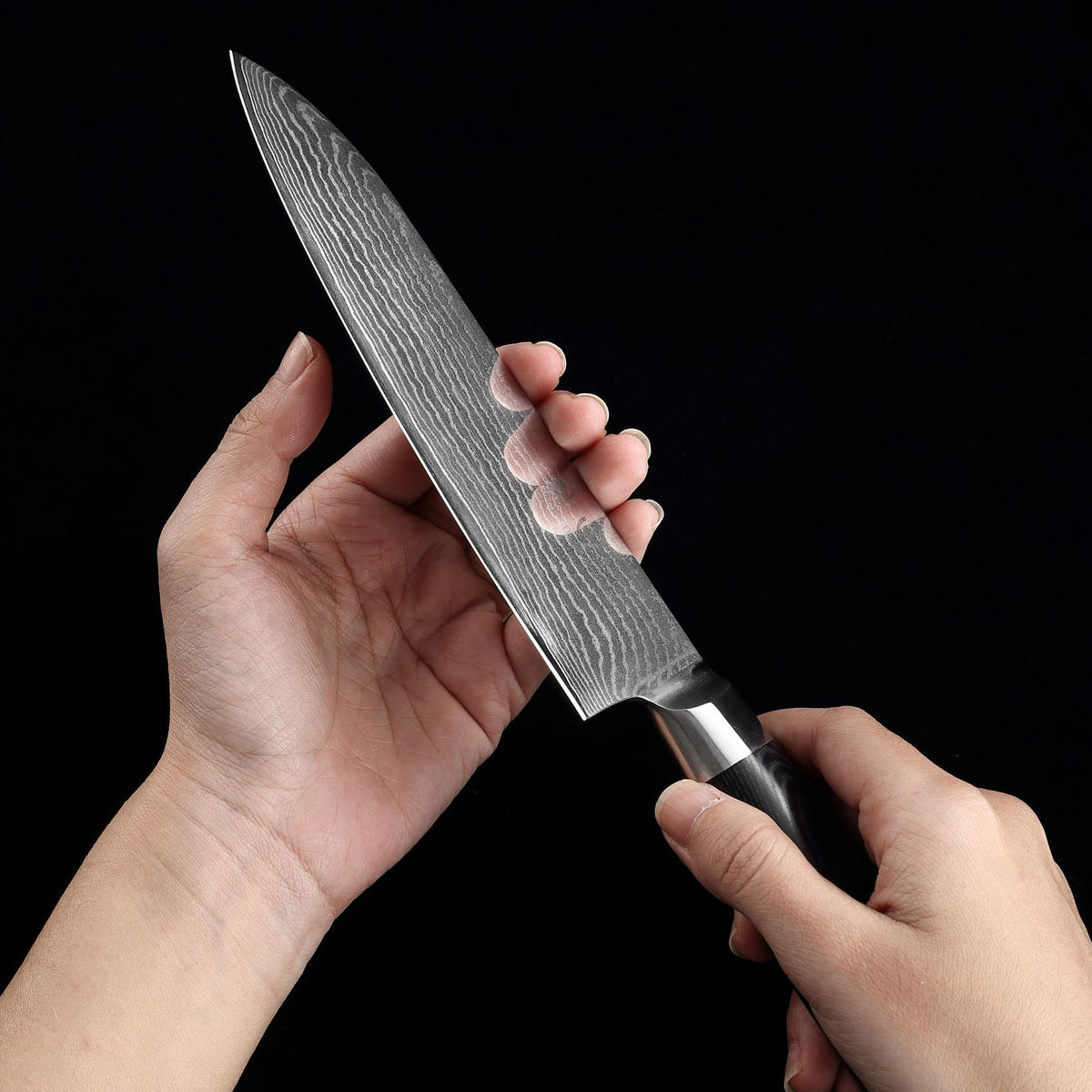 MESSERSET 3-tlg. 8–17 cm - Schwarz, Metall - Wakoli