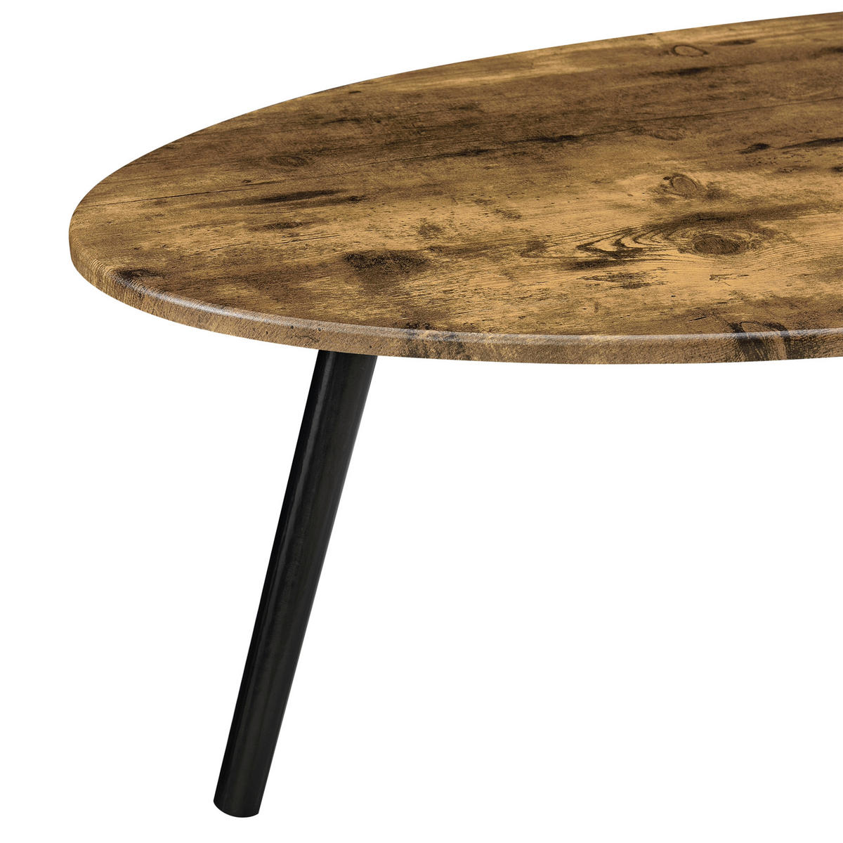 COUCHTISCH Viborg 110/60/40 - Schwarz, Holzwerkstoff (60/110/40cm) - [en.casa]