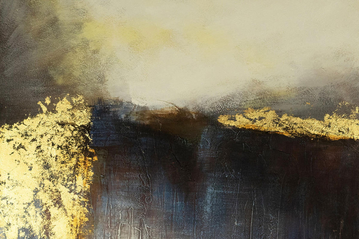 ACRYLBILD HANDGEMALT 80/120 cm - Blau, Holz/Textil (2.3/120cm) - KUNSTLOFT