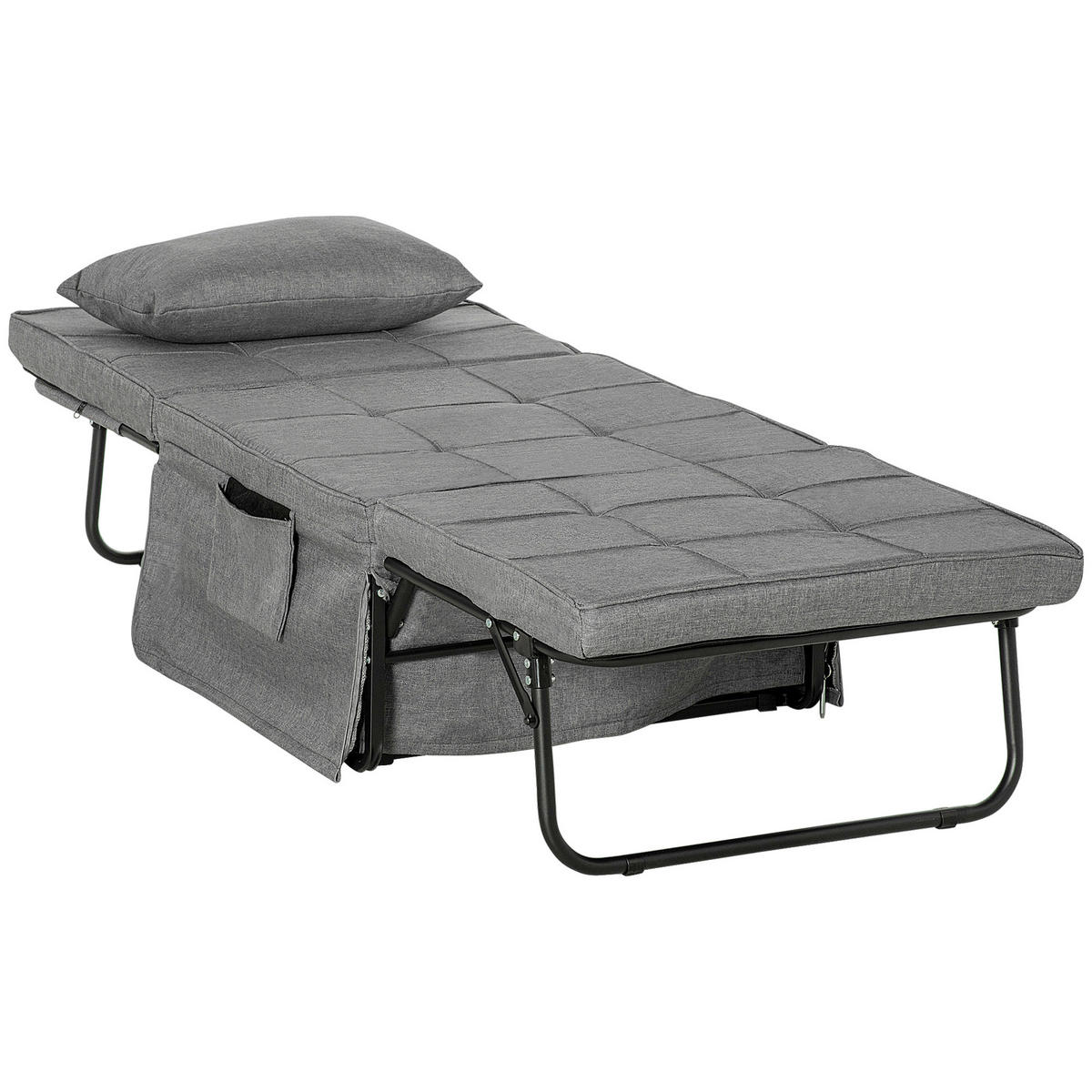 KLAPPBETT - Grau, Metall - HOMCOM