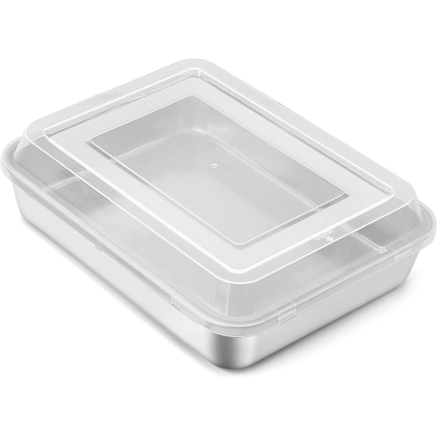 BACKBLECH mit Deckel 23,8 x 18 x 5 cm - Transparent, Metall (23.8/5/5cm)