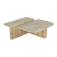COUCHTISCH - 90 cm x 89 cm - holz - beige Maralia - Beige, Holz (89/90/33.2cm) - Vente-Unique