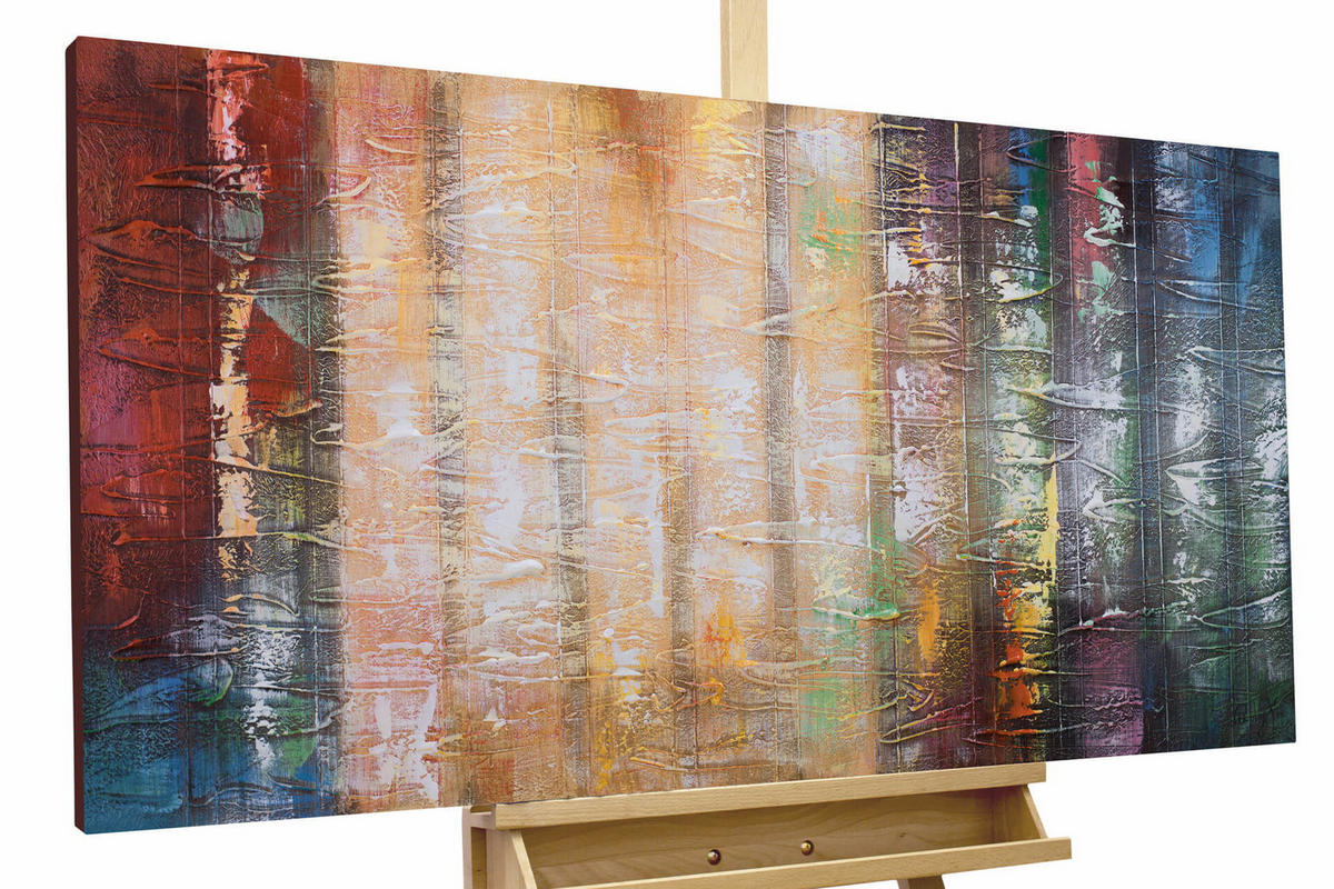 ACRYLBILD HANDGEMALT 120/60 cm - Multicolor, Holz/Textil (120/60cm) - KUNSTLOFT