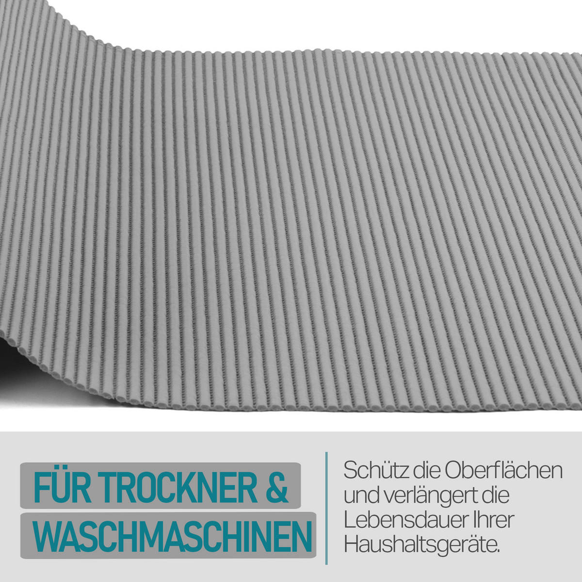 WASCHMASCHINENAUFLAGE 60x60 cm Grau - Hellgrau, Kunststoff (60/60cm) - Bestlivings