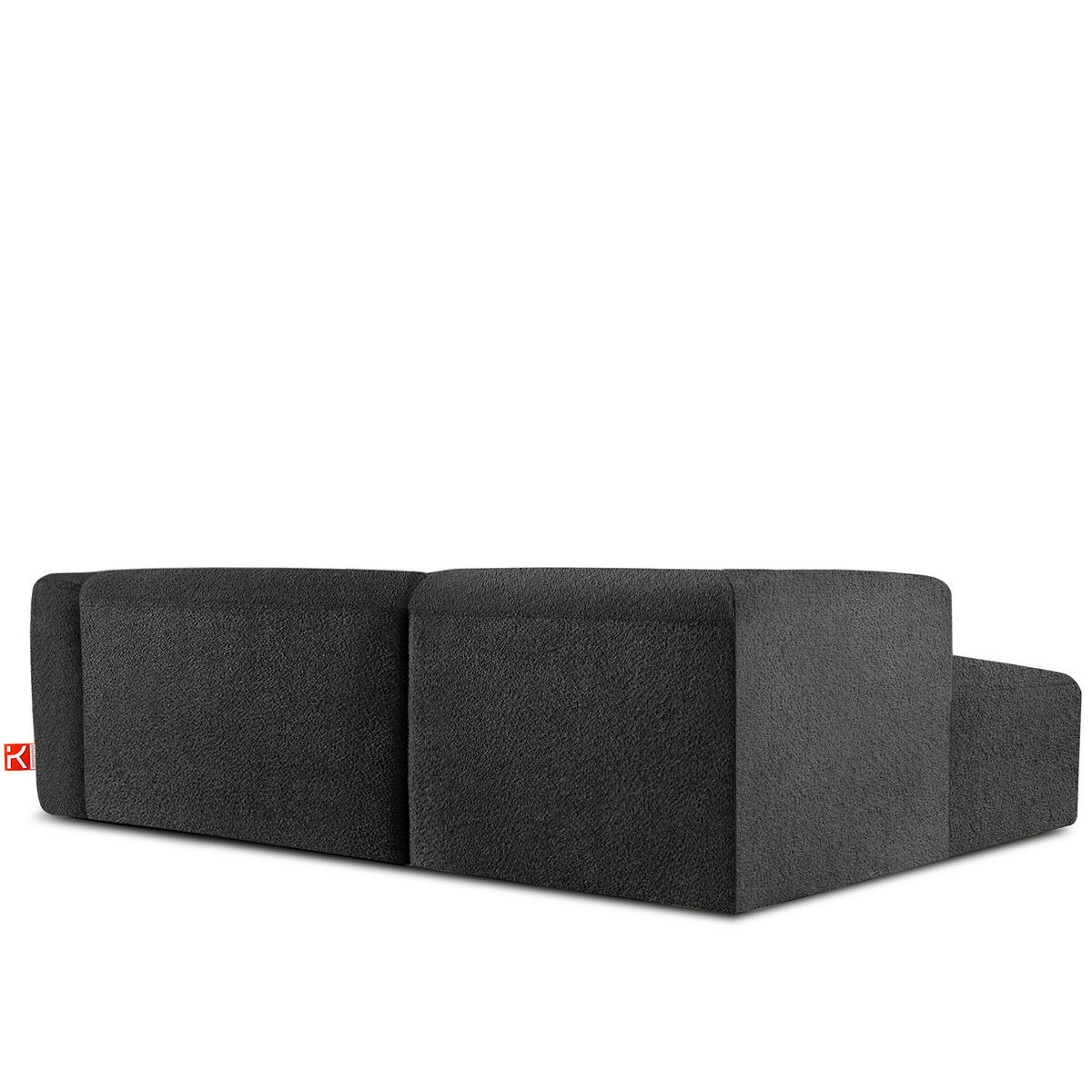 ECKSOFA LINKS BUFFO, Dunkelgrau - Dunkelgrau, Holz/Holzwerkstoff (225/176cm) - KONSIMO®