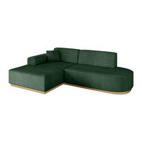 ECKSOFA Ottomane Links IREA-L1-v2 - 232x165x80 cm Grün - Currygelb, Holzwerkstoff/Textil (232/165cm) - ALTDECOR