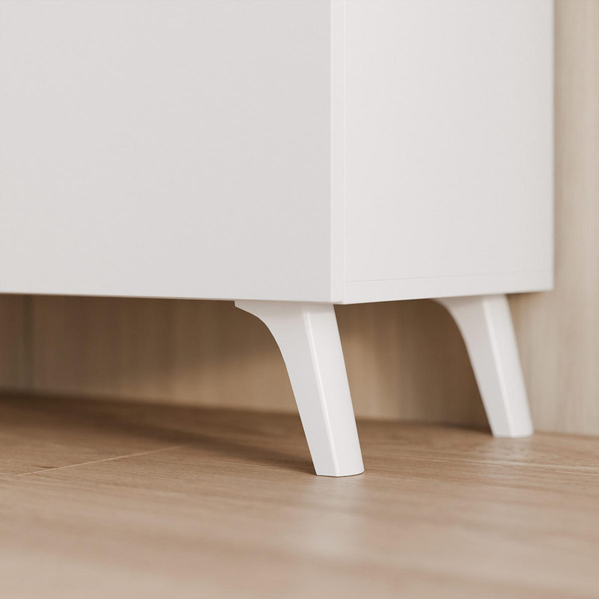 TV-LOWBOARD SELIA mit LED-Beleuchtung, 200 cm Weiß / Handgefertigte Eiche - Weiß, Holzwerkstoff/Kunststoff (200/40.5/35cm) - Idohome
