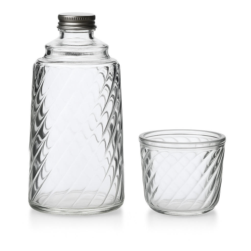 FLASCHE Hollie Transparent 10/10/26 cm Glas - Transparent, Glas (1.1L) - Mondex