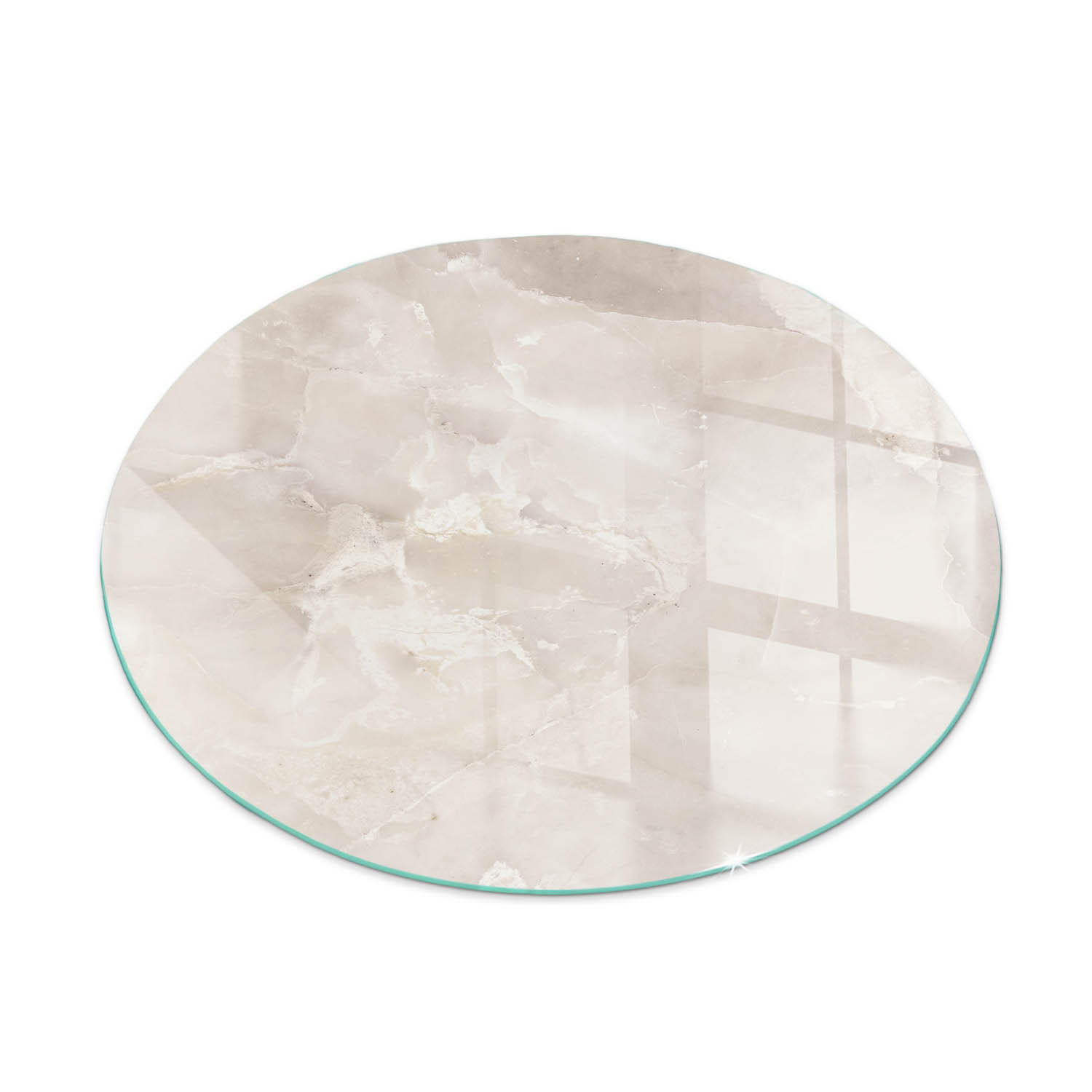 ArtPrintCave Glasplatte Creme 100x100x0.4 cm
