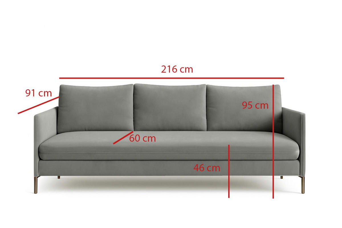 SCHLAFSOFA Belis in Schwarz - Schwarz, Holzwerkstoff/Textil (216/95/100cm) - Bettso