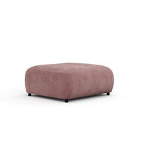 POUF S Zanzibar Rosa Samtstoff - Schwarz/Rosa, Holz/Holzwerkstoff (88/37/88cm) - Maison de Reve
