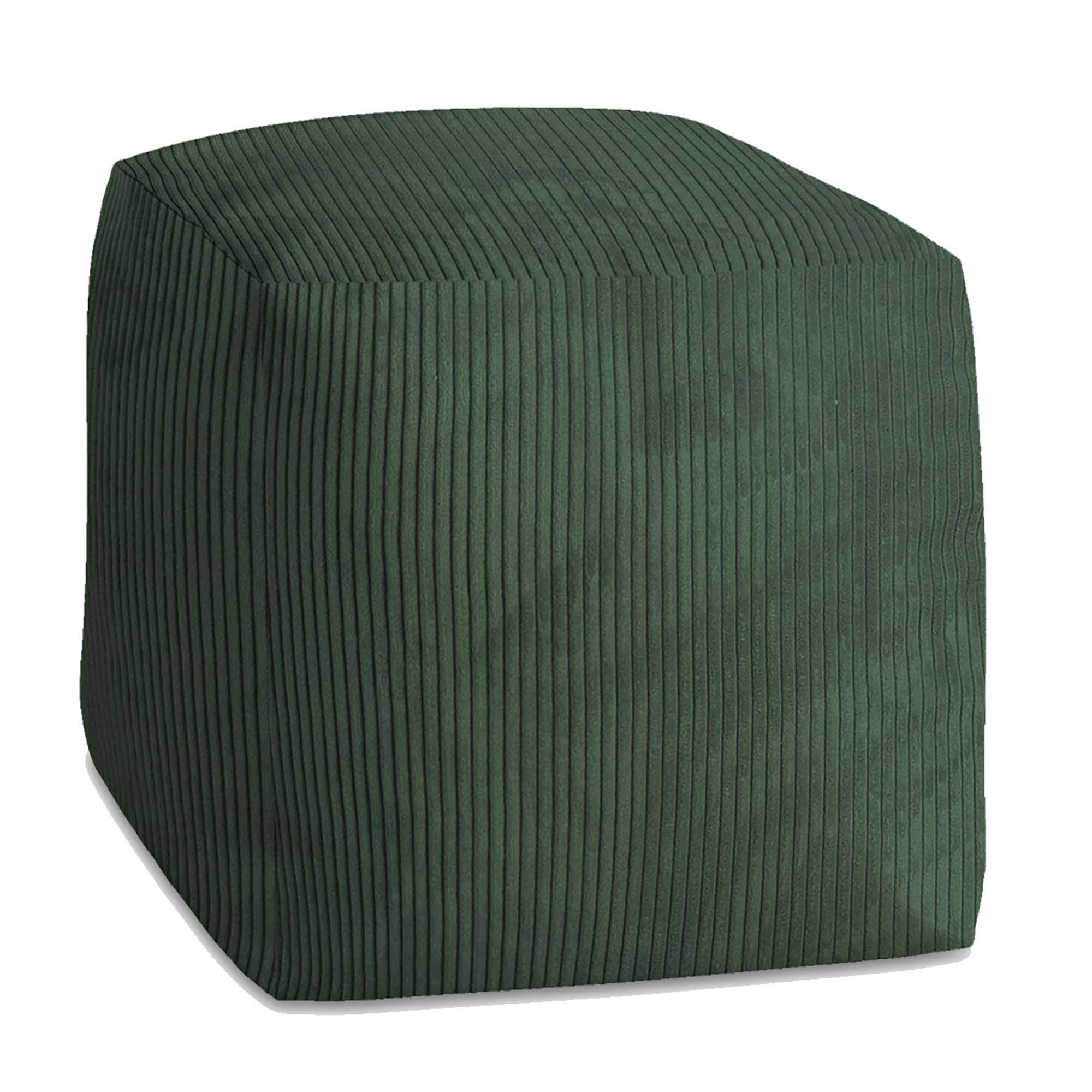 SITZSACK CUBE Forest Symphony - Dunkelgrün/Grün, Textil (60/60/60cm) - Dreamroots