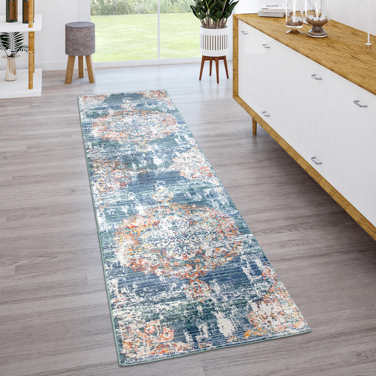 KURZFLORTEPPICH 120/170 cm Herbete 733 - Blau, Textil (120/170cm) - Paco Home