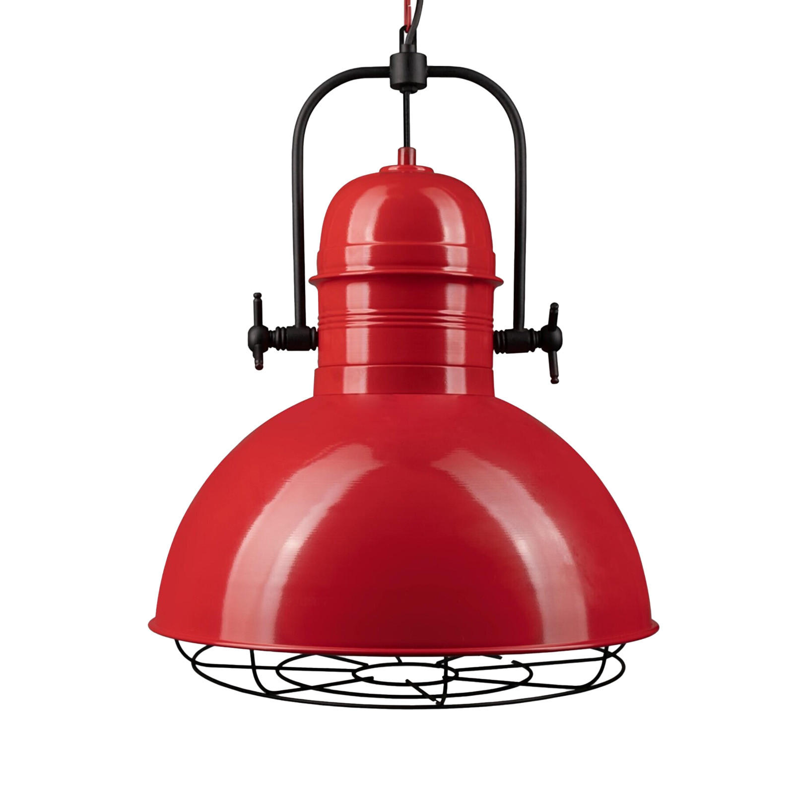 PENDELLEUCHTE Lampe Vintage 40/53 cm - Rot, Metall (40/53cm) - Bamyum