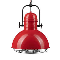 PENDELLEUCHTE Lampe Vintage 40/53 cm - Rot, Metall (40/53cm) - Bamyum