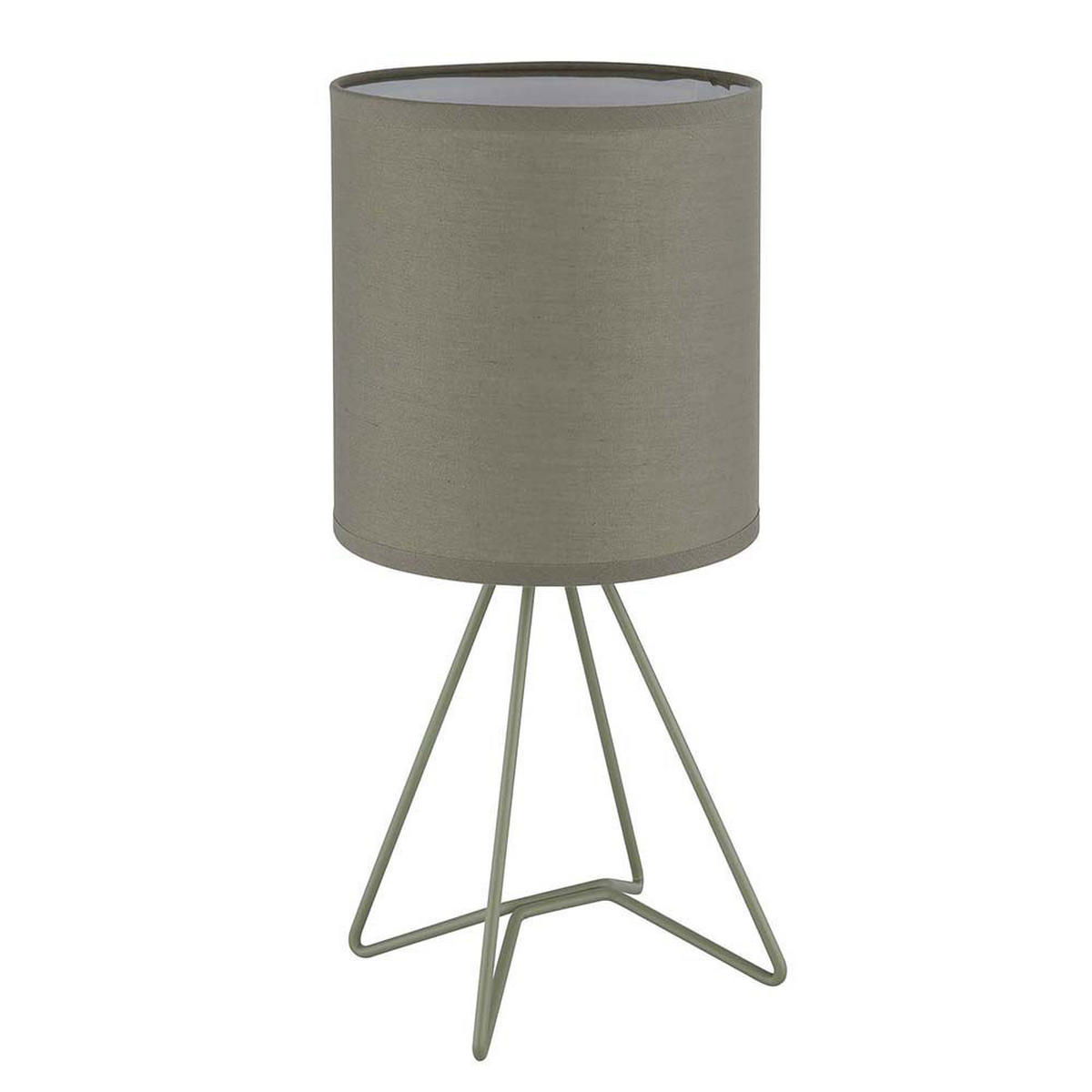 TISCHLEUCHTE Textil Blassgrün - Grün, Metall (16/16/34.5cm) - Globo Lighting