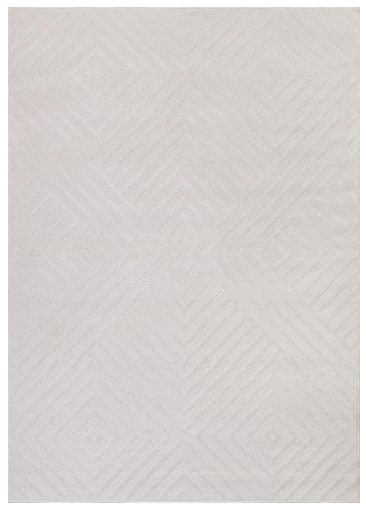 TEPPICH HYGGE Weiß 120/170 cm - Weiß, Kunststoff (120/170cm) - Tapiso